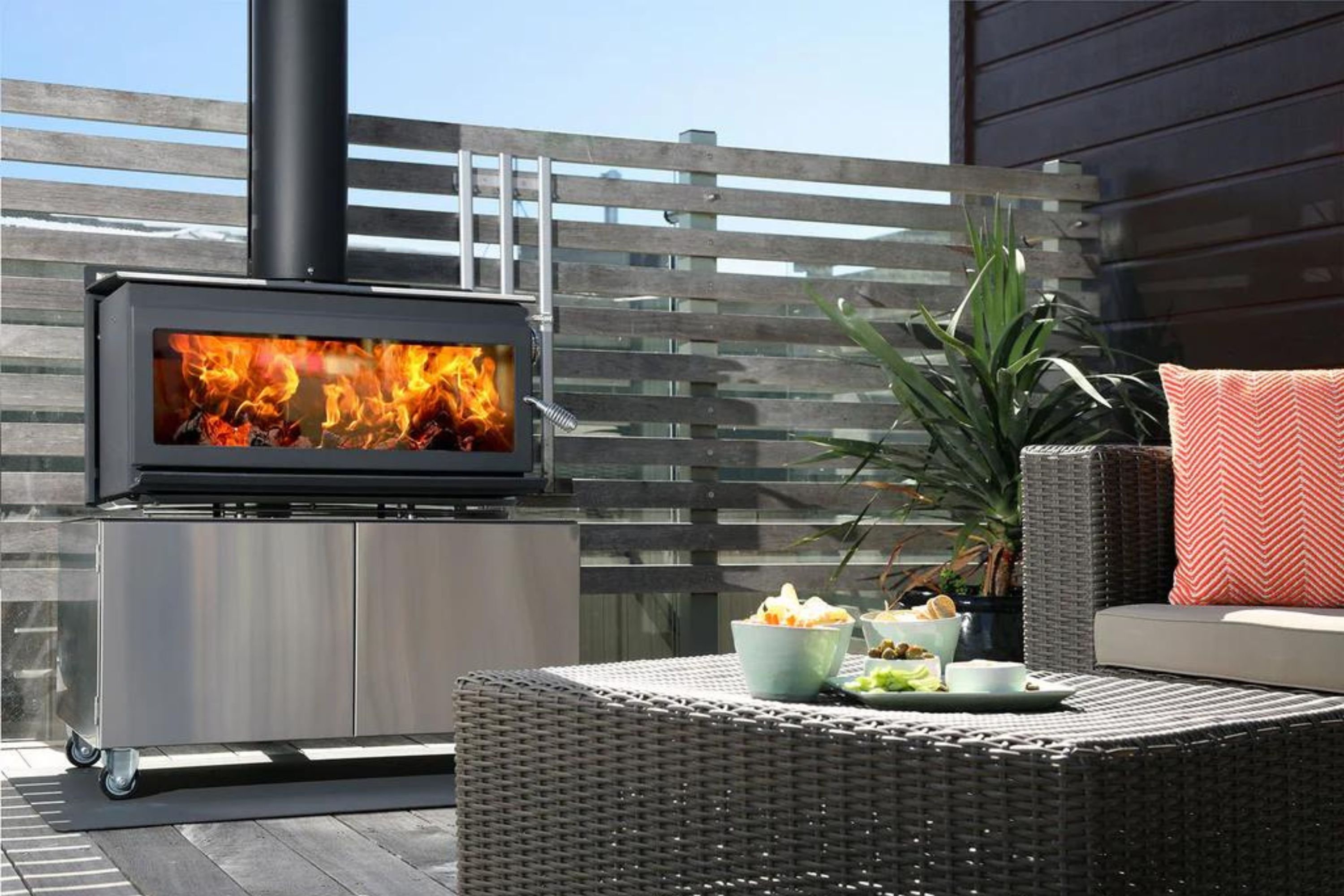Concrete vs steel outdoor fireplaces